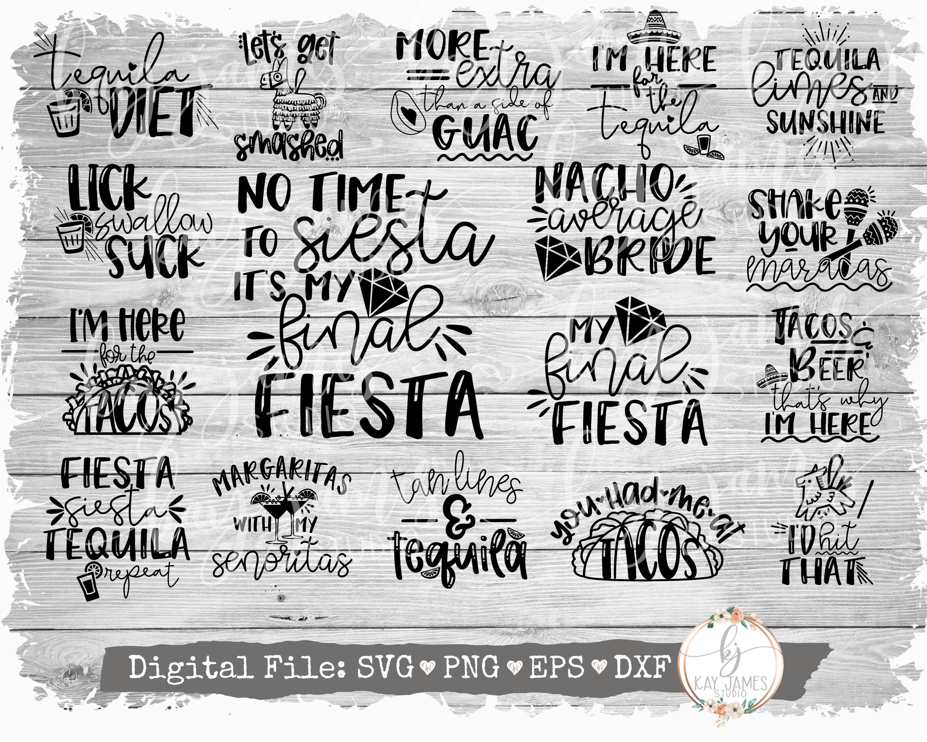Final Fiesta Bundle SVG / Bachelorette Party SVG / Digital Etsy