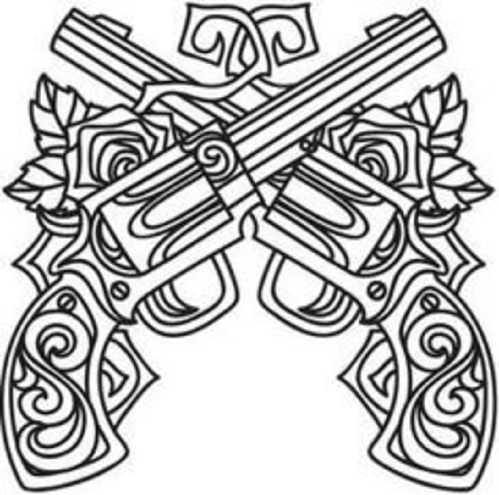 Crossed Pistol Svg File Etsy Crossed Pistol Svg File Etsy