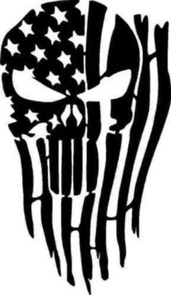 Punisher Skull in American Flag Svg File Instant Download | Etsy