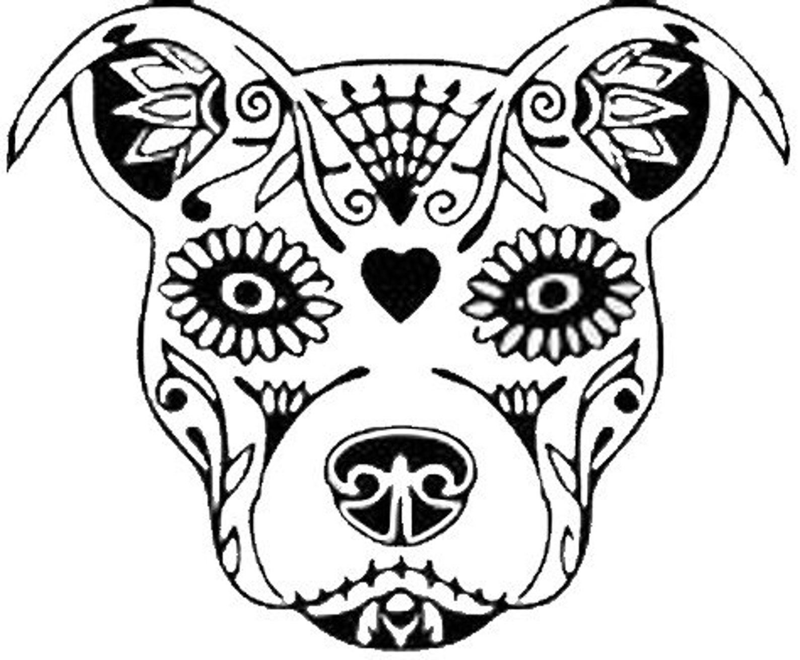 Dog sugar skull svg Etsy