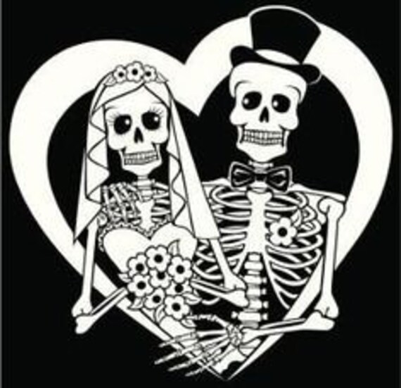 Wedding skull svg file | Etsy