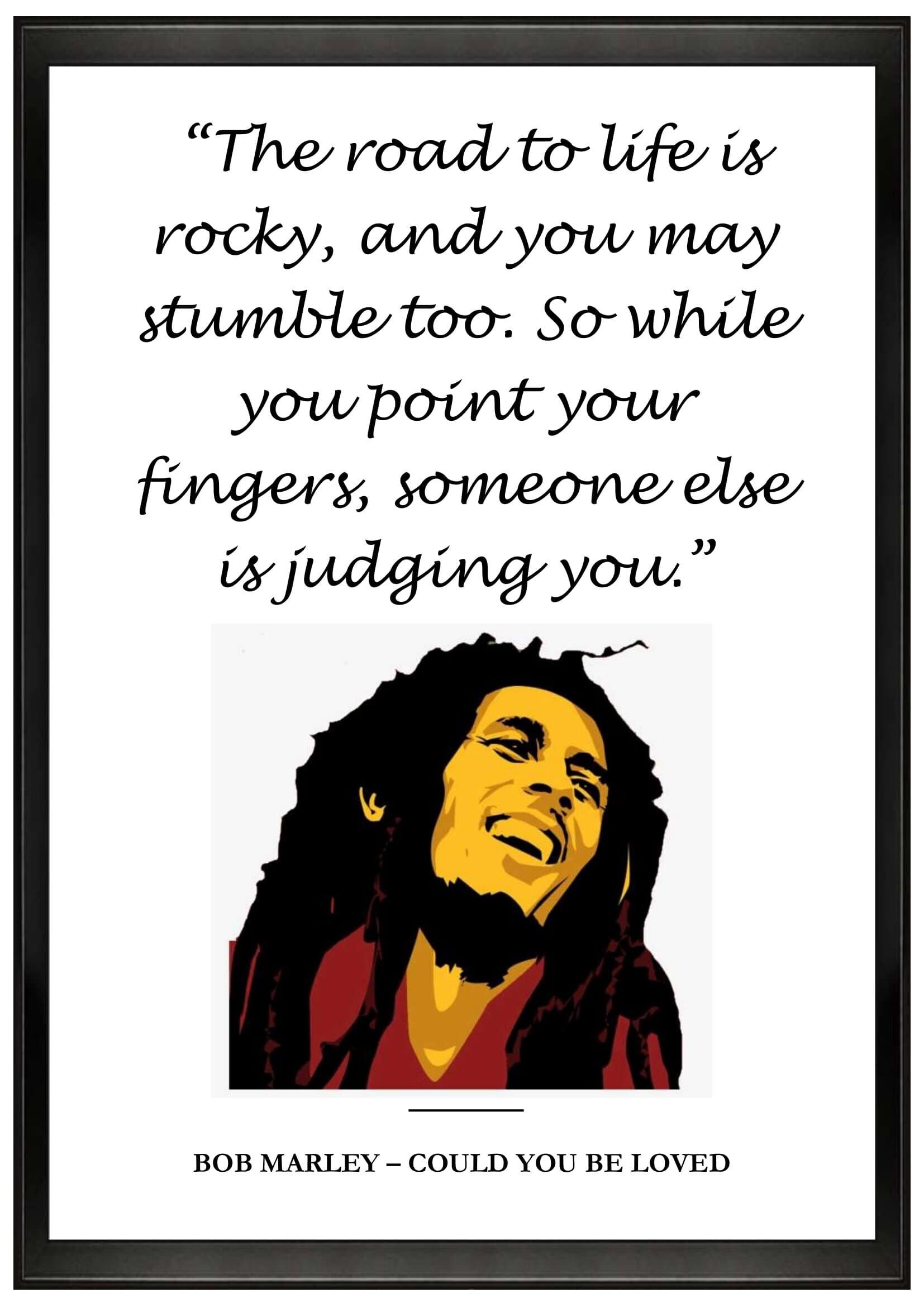 Bob Marley Lyrics Poster 