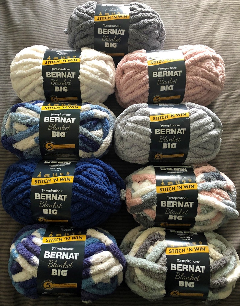 Bernat BIG Blanket Yarn Moody Blues 16122626080 Chunky Etsy
