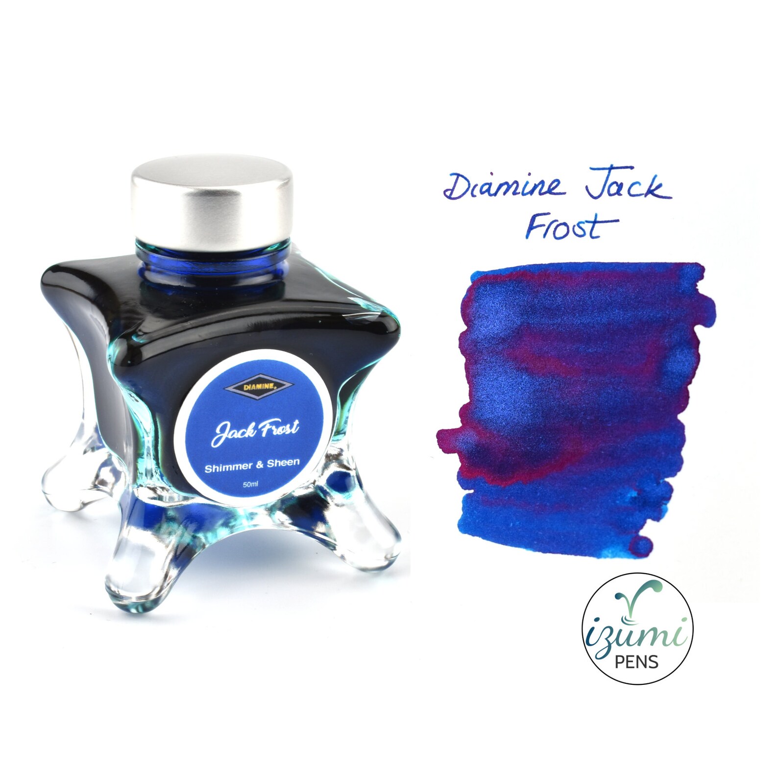 Jack Frost Blue sheen Fountain Pen and Calligraphy Ink Etsy