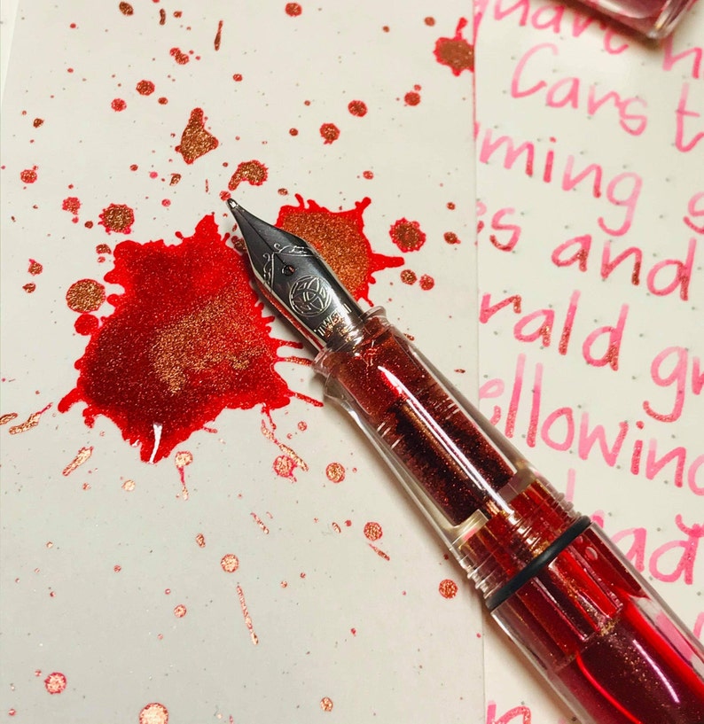 De Atramentis Pink Rose Gold Fountain Pen Ink Exclusive to Etsy UK