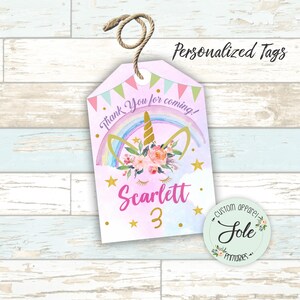 Personalized Magical Unicorn Birthday Girl Party Water Bottle Labels - Digital File- NO Instant Download!