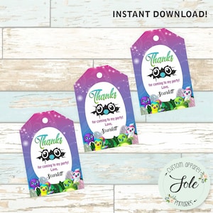 Hatchimals Thank You Tags- Digital file- Instant Download File!