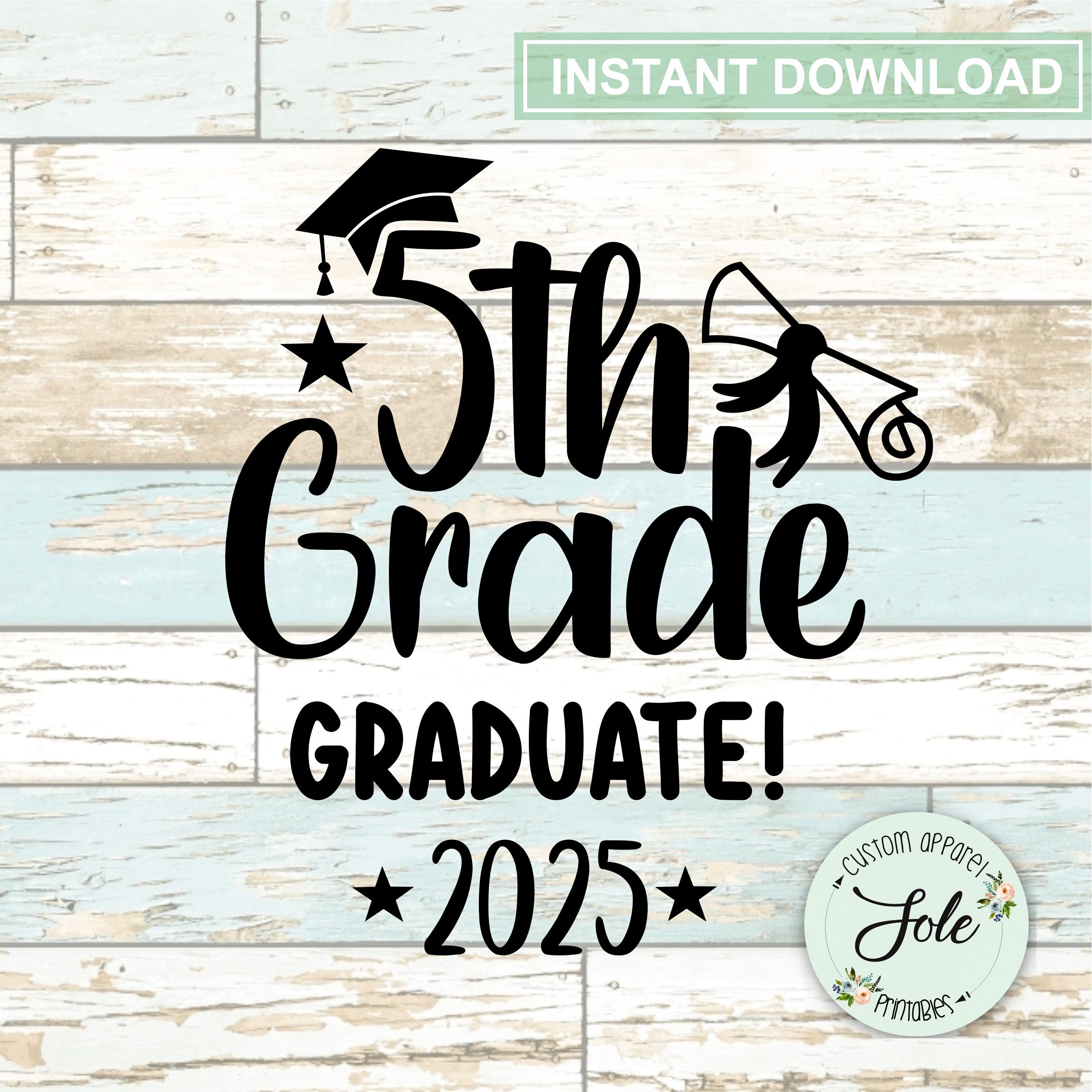 Prntable 5th Grade Graduaton Dploma, End Of School Certfcate, PDF