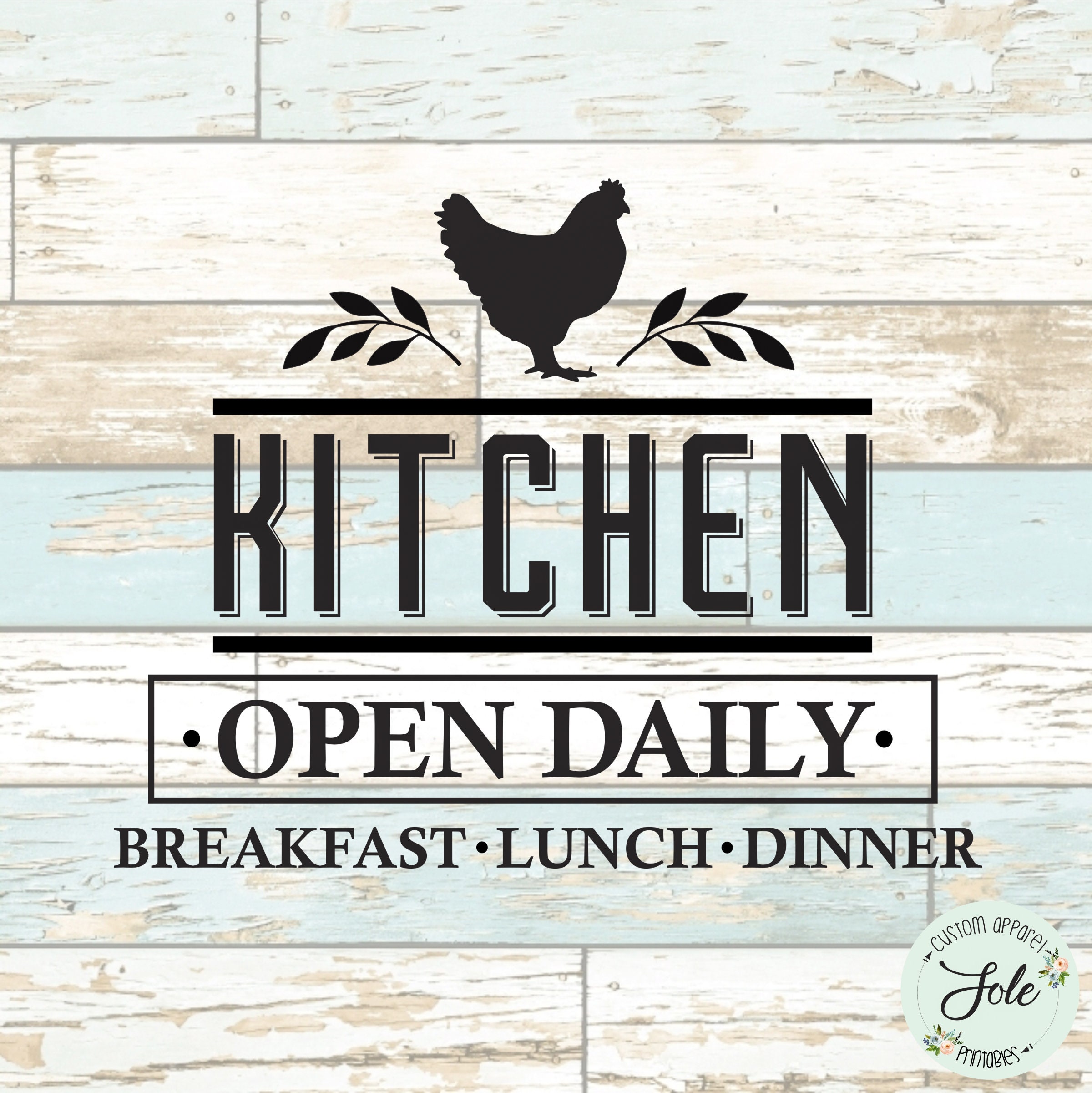 Kitchen Open Plug In/sign Kitchen Open Daily File- Stove Cover Sign-farmhouse Tray Ideas- Digital ...