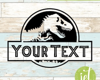 Editable Jurassic-Dinosaur- Add your Name- PNG-PDF-JPEG  Digital File - Instant download!