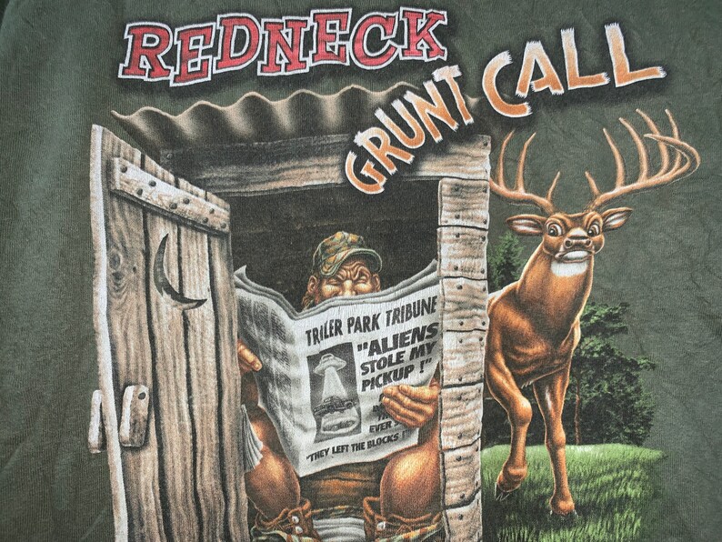 green Vintage Redneck T-Shirt size M