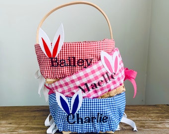 Custom Easter Basket Liner | Easter Basket Liner Personalized | Easter Basket Liner | Plaids