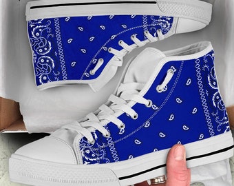 Blue Bandana Air Force 1 | Etsy