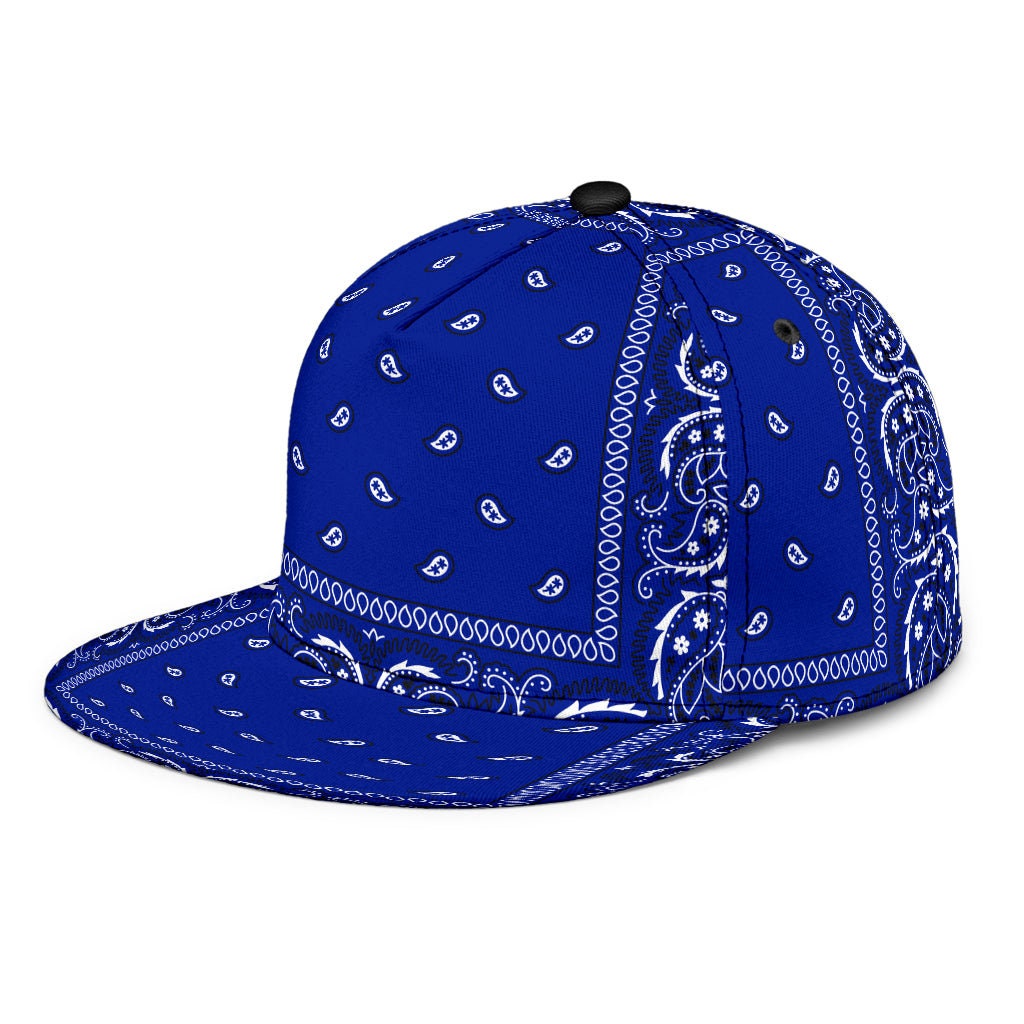 Crip Blue Bandana Style Snap Back Cap Blue Crip Bandana Style Etsy