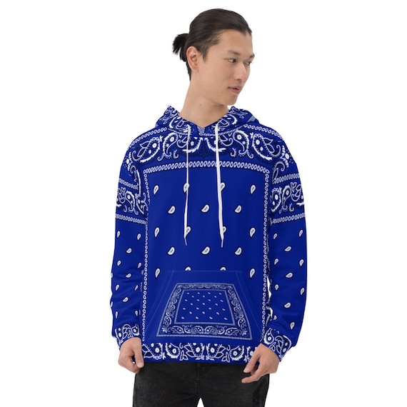 Crip blue bandana hoodie sales
