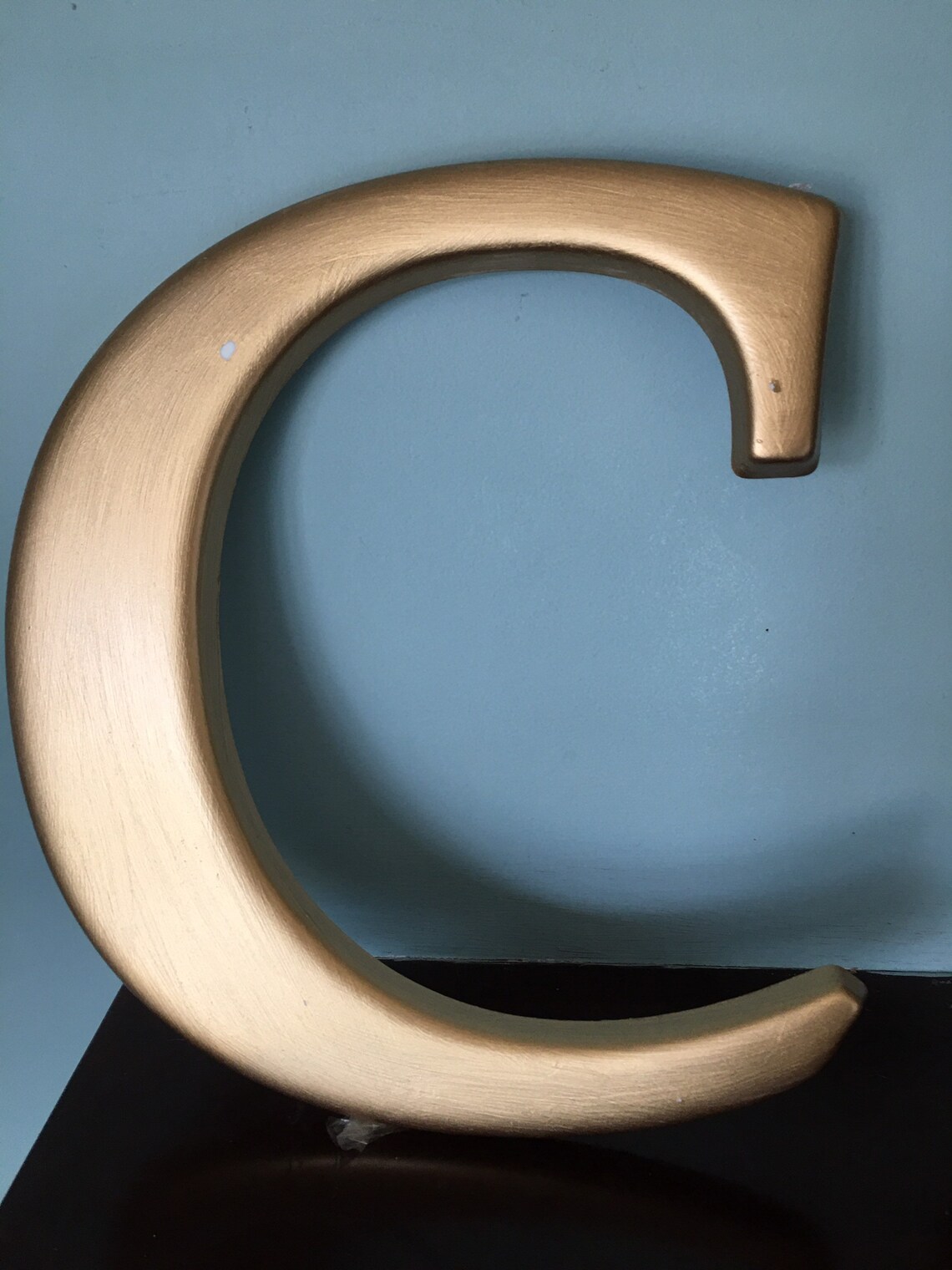 Reclaimed vintage gold letter C wall art pub restaurant Etsy