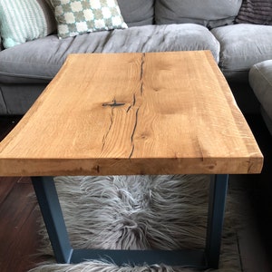 Coffee table round metal side table bedside table coffee table sofa table oak wood loft vintage solid furnishings bar cafe restaurant