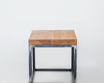 Coffee Table Metal Cube Side Table Bedside Table Coffee Table Coffee Table Coffee Table Table Oak Wood Loft Vintage Solid Furnishings Cafe Restaurant