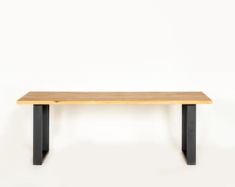 Dining Table Solid Wood Table Living Room Table Oak Wood Metal Dining Room Furniture Dining Room