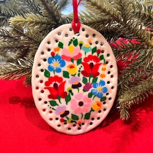 Hand Painted Hungarian Folk Art On Porcelain