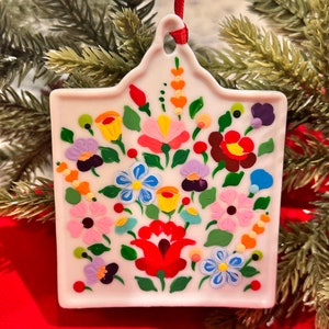 Hand Painted Hungarian Folk Art On Porcelain