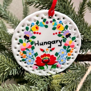 Hand Painted Hungarian Folk Art On Porcelain