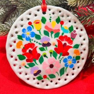Hand Painted Hungarian Folk Art On Porcelain