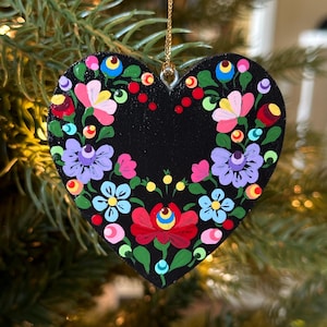 Hand Painted Hungarian Folk Art On Wood