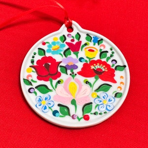 Hand Painted Hungarian Folk Art On Porcelain