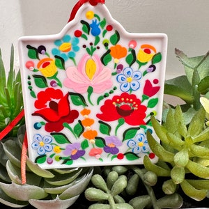 Hand Painted Hungarian Folk Art On Porcelain