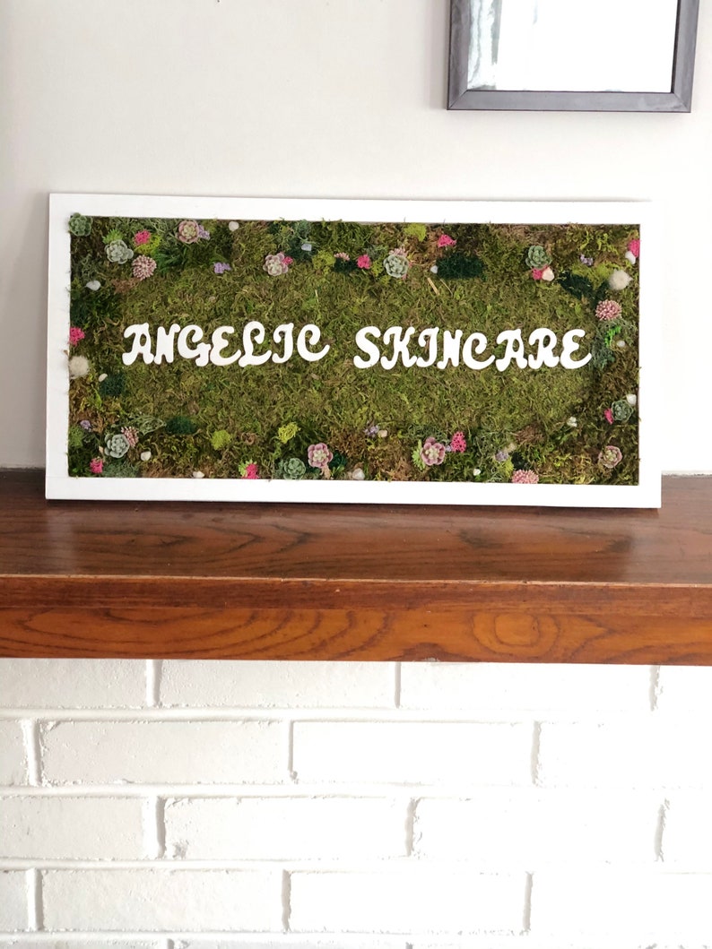Last Name Sign Succulent Gift Name Moss Art Personalized Gift Personalized Wood Sign Preserved Moss Sign Family Name Sign Family Gift
