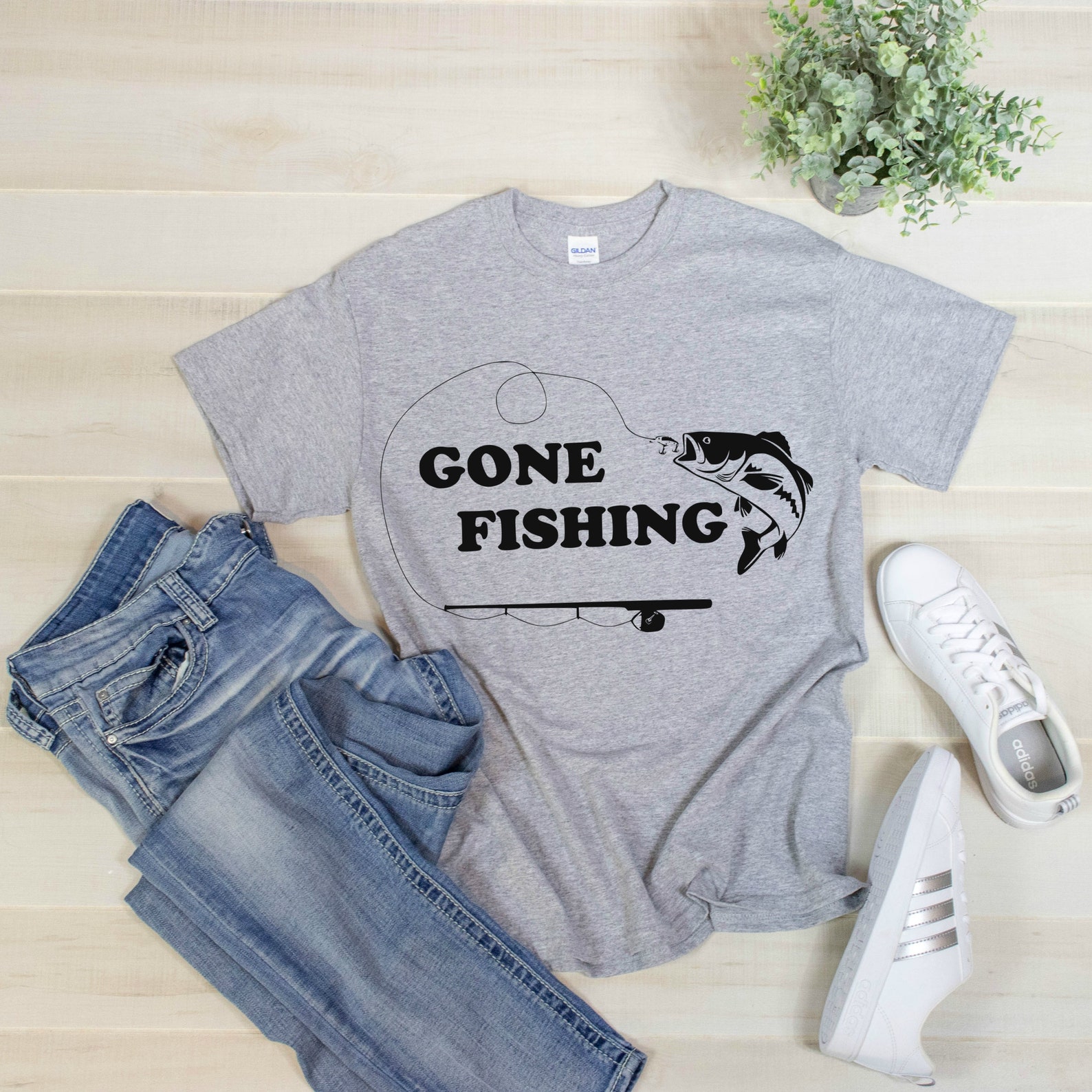 Gone Fishing Shirt Unisex TShirt Fishing Gifts Fishing Etsy