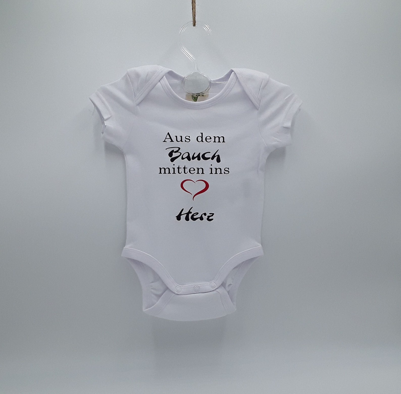 Baby Body mit Spruch Aus dem Bauch mitten ins Herz Etsy