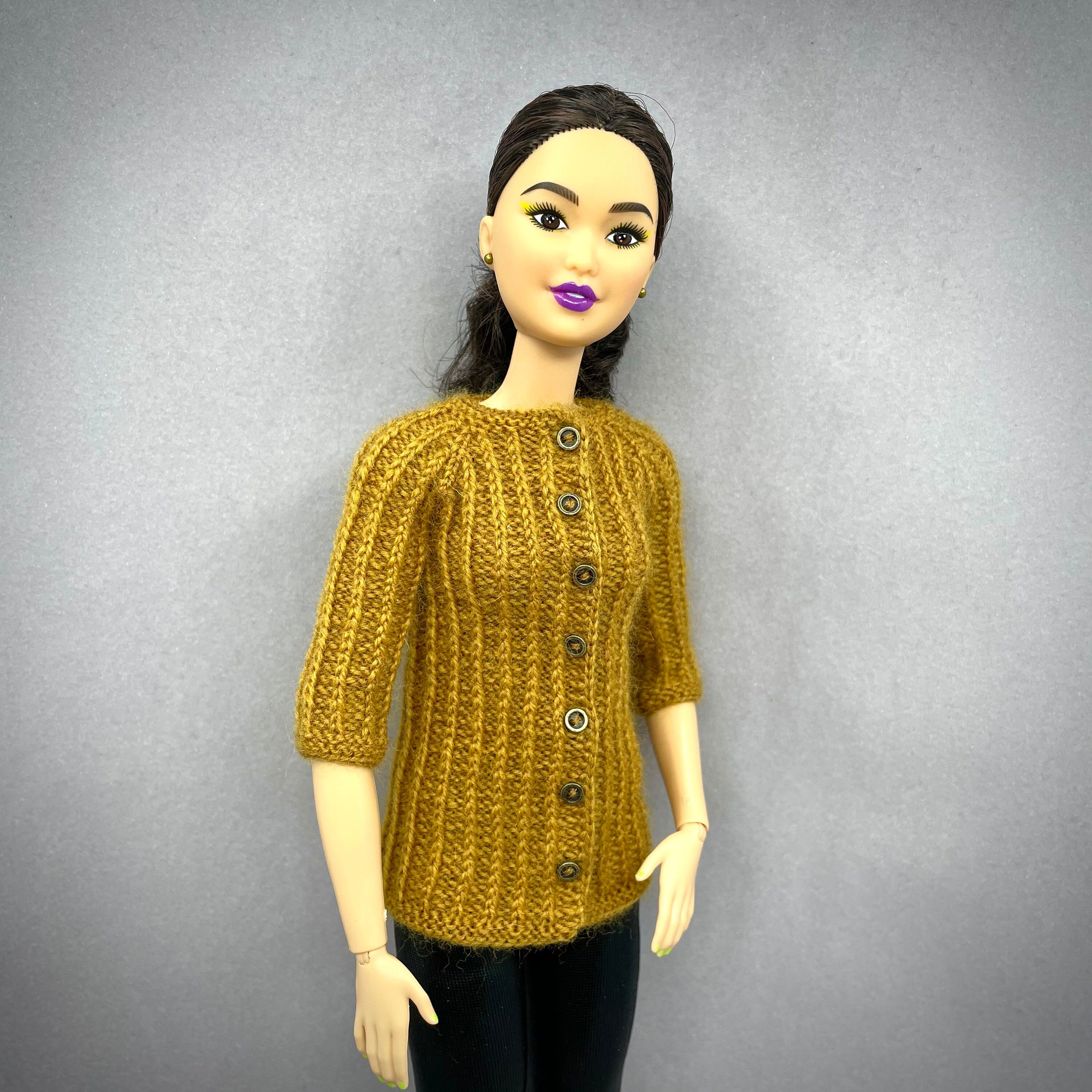 Pattern for doll Barbie jacket Knitting Pattern 115 inch | Etsy