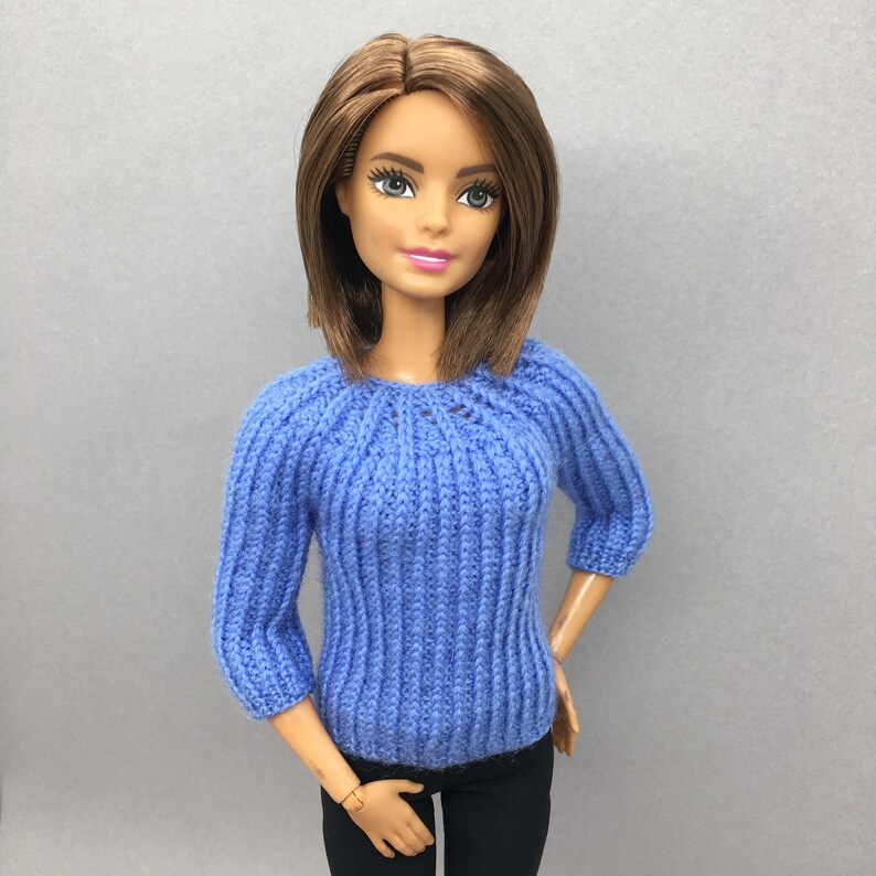 Pattern for doll Barbie pullover Knitting Pattern 115 inch Etsy