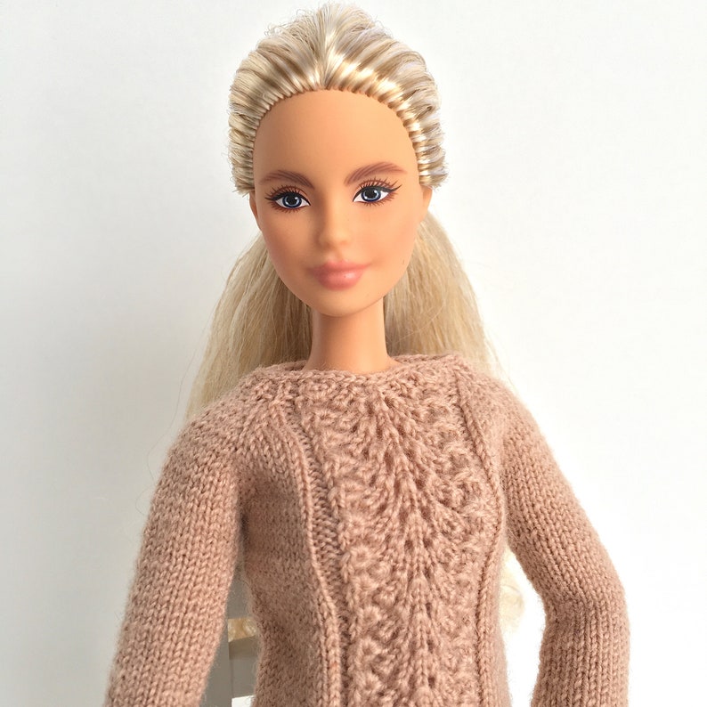 Knitted woolen sweater for Barbie. Clothes for Barbie. Knitted Etsy