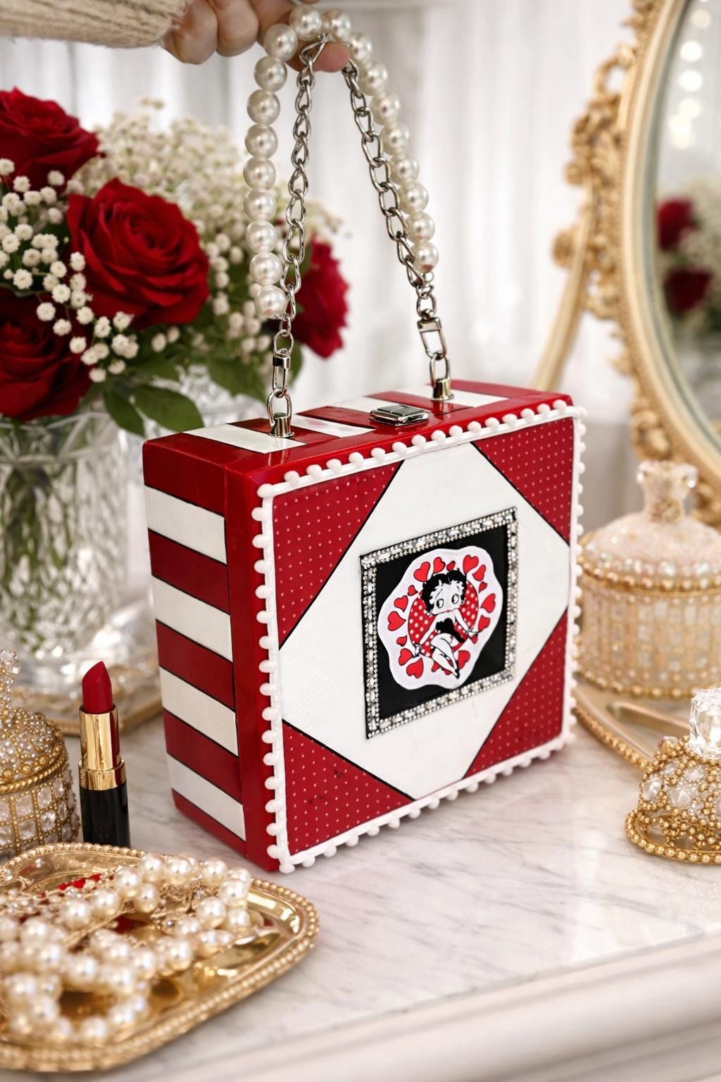 Rhinestone Betty Boop Purses - Etsy