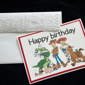 Disney Buz Lightjahre Woody Toy Story Geburtstagskarte. 12 x 18 Karte mit passendem Umschlag.