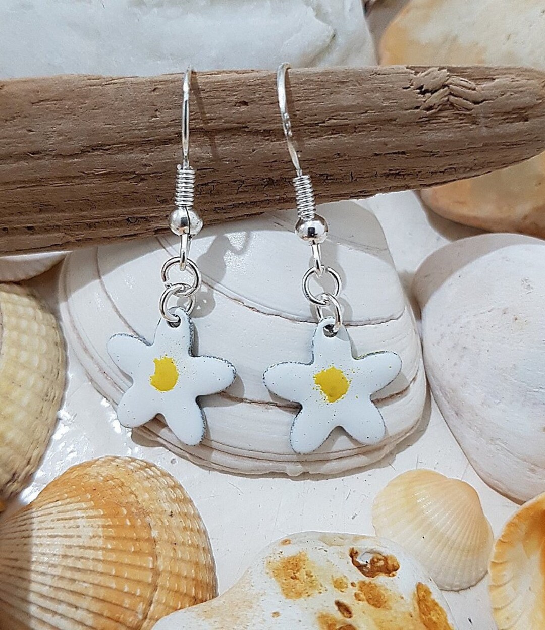 Suffolk Earrings Daisy Earrings Enamel Handmade Jewellery Made Etsy