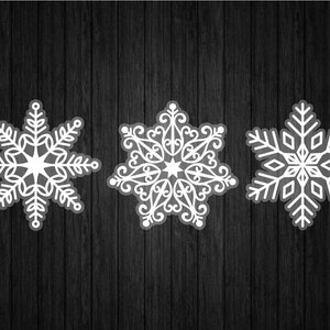 61x silueta de copo de nieve SVG, copos de nieve png, imágenes prediseñadas  copos de nieve, archivo de corte de copo de nieve,  cricut,clipart,vectorial,printable,pdf,png,svg,snowflakes -  México