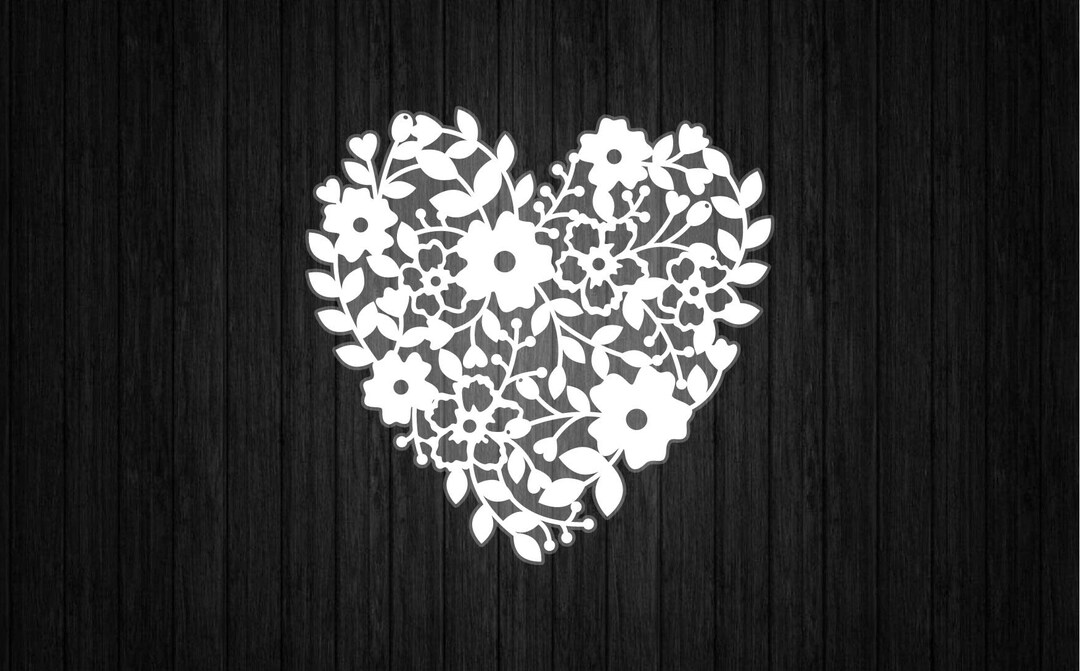 Valentine's Day Heart SVG PNG for Cricut and Silhouette, Heart File Cut ...