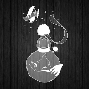 Der kleine Prinz und der Fuchs SVG PNG für Cricut und Silhouette, Prinz SVG, Fuchs SVG, der kleine Prinz Vorlage SVG, Le Petit Prince SVG