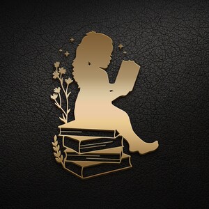 Girl Reading SVG PNG for Cricut and Silhouette, Book Lover SVG, Books ...