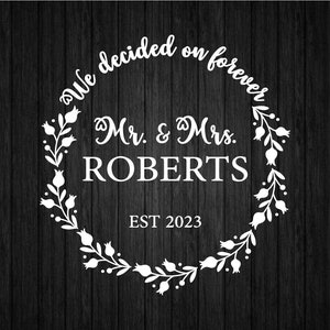 Decidimos por siempre SVG PNG, Sr. y Sra. SVG, Boda Svg, Matrimonio Svg, Novia Novio Svg, Letrero de boda Svg, Monograma Sr. y Sra.