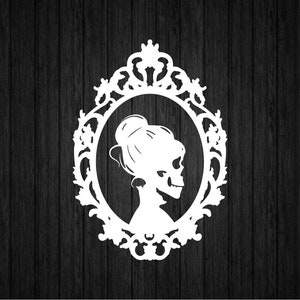 Mooie vrouw schedel frame dia de los Muertos La Catrina Day of the Dead SVG voor Cricut en Silhouette