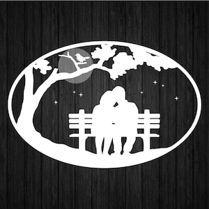 Paar onder de boom Frame SVG PNG voor Cricut en silhouet, paar Frame Svg, paar T-shirt Svg, paar sjabloon Svg, paar Clipart Svg