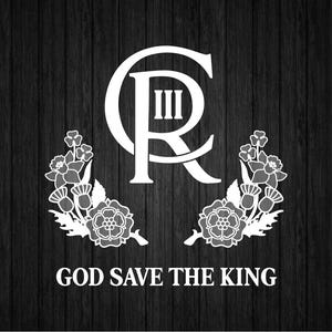 King Charles Cypher SVG PNG for Cricut and Silhouette, God Save the King Svg, King Charles Template, King Charles Clipart, King Charles III