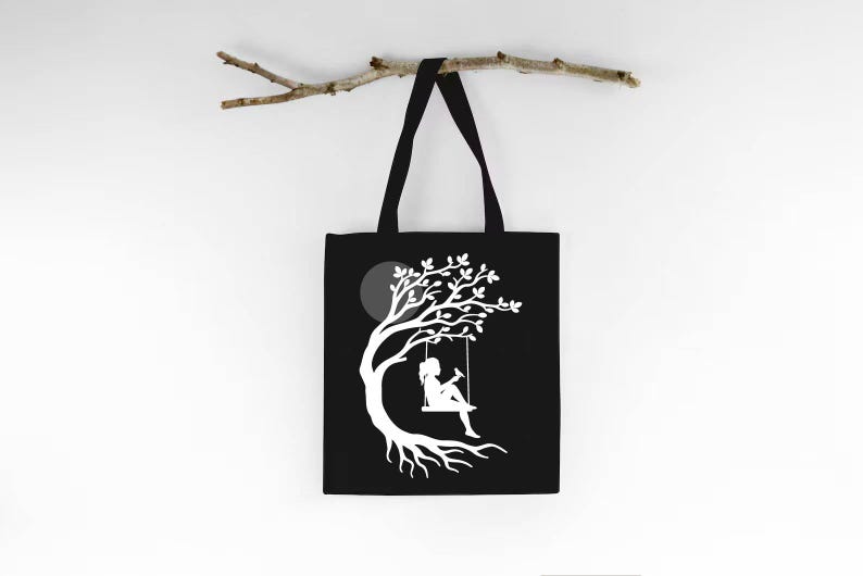 Niña con pájaro y columpio en el árbol SVG PNG para Cricut y Silhouette, Niña en columpio Svg, Columpio en árbol Svg, Nombre de niña Svg, Mujer en columpio en árbol Svg imagen 4