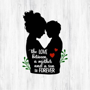 Mère et fils SVG PNG pour Cricut et Silhouette, fête des mères modèle Svg, T-shirt fête des mères Svg, fête des mères Clipart Svg image 6