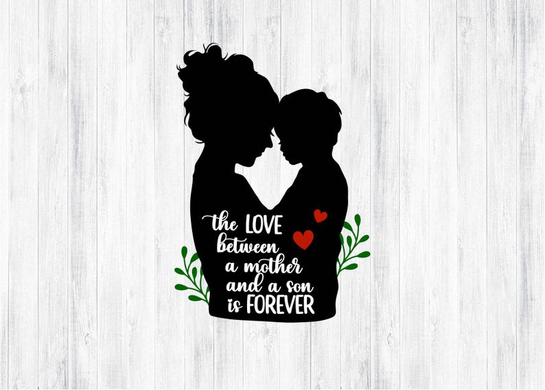 Mère et fils SVG PNG pour Cricut et Silhouette, fête des mères modèle Svg, T-shirt fête des mères Svg, fête des mères Clipart Svg image 6